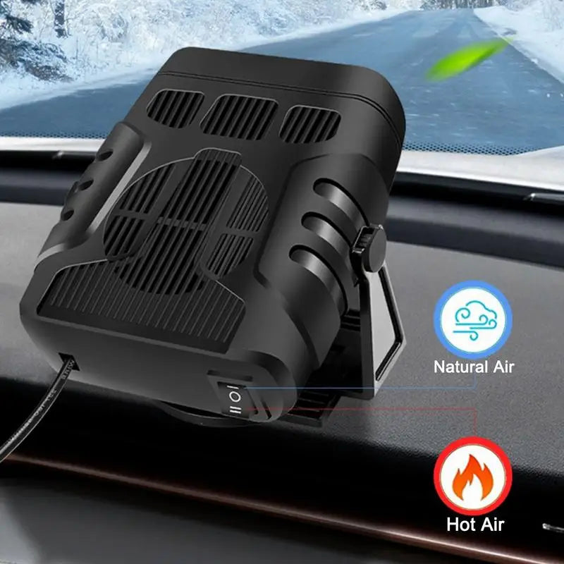 NEW 12V/24V Car Heater Portable Car Heater Fan 2IN1 Cooling Heating Auto Windshield Defroster Car Defogger Anti-Fog Heater Dryer